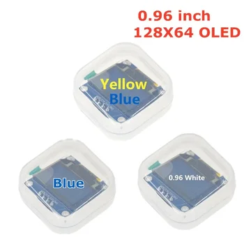 0,96-инчов OLED IIC Сериен Бял Дисплейный Модул 128X64 I2C SSD1306 12864 LCD екран Такса GND VCC SCL SDA 0,96 