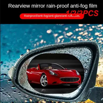1/2 / 3ШТ Огледалото за задно виждане за кола, камион, Непромокаемая фолио, стъкло, анти-мъгла, Антибликовая прозрачен водоустойчив стикер, различни размери