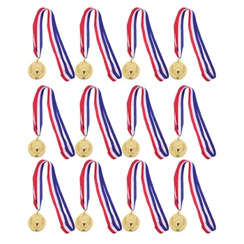12 бр. Почетни медали на състезания, Златни медала на спортни срещи, училищни медали от с сплав, футболни