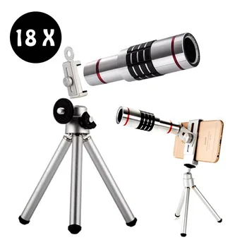 18-КРАТНО обектива на един обектив за телефотография за телефон-телескоп за iPhone, Android, статив