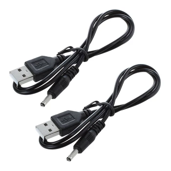 2 елемента 3,5 Мм X 1,3 Mm Черен USB-кабел, Кабел за Зарядно Устройство, Захранване