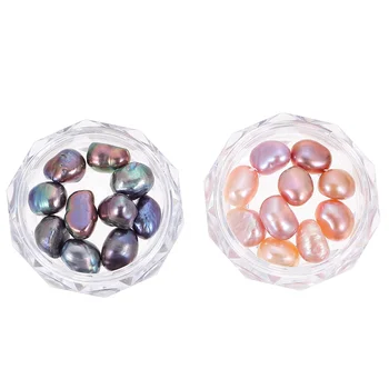 2 кутии перли за нокти с Неправилна форма Перла Маникюр Декор Декоративни украшения за нокти