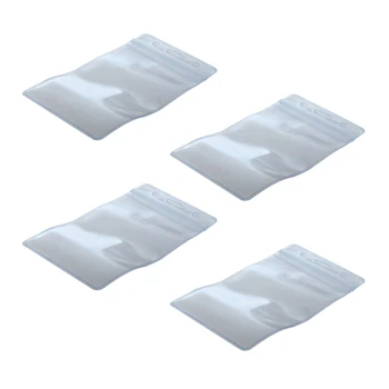 200 Бр прозрачни пластмасови вертикални бейджей с имена, притежатели на лични карти