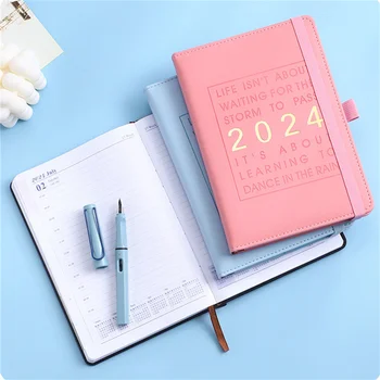 2024 Записная книжка с график, Дневник, планиране на дневен ред, Бележник за студенти, Училищни канцеларски материали