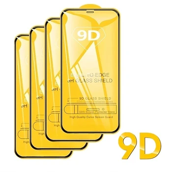 4 опаковки Закалено Стъкло 9D За iPhone 11 Pro Max 14 15 Плюс 12 13 Mini Screen Protector За iPhone 14 Pro Max 7 8Plus XR XS Max