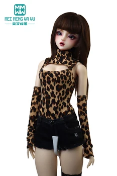 58-60 см 1/3 BJD стоп-моушън облекло DD SD кукла Модни тела с леопардовым принтом, якета, дънки, подарък за момичета