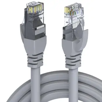 8-жилен мрежов кабел Високоскоростна Ethernet кабел високоскоростен достъп до мрежовия кабел Cat8 LAN Patch-кабели с позлатените конектор RJ-45