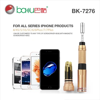 BAKU BK-7276 Прецизна Бита 6 в 1 Y 0,6 Набор от Крестообразных Отвертки Pentalobe за iPhone 7 6s 6 5 Всички Серии