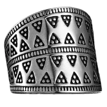 CHUANGCHENG Прости и модерен Групови пръстени от неръждаема стомана с неправилна диамант форма, Размер 7-13