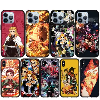 Demon Slayer Rengoku Kyoujurou Tanjirou Калъф за iPhone 14 13 12 Mini 11 Pro XS Max X XR 6 7 6S 8 Plus + SE Калъф за вашия телефон