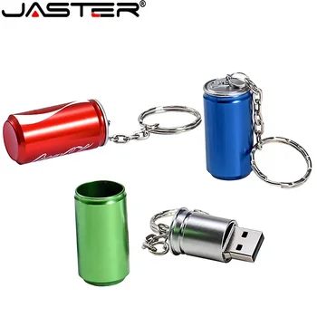 JASTER Metal USB 2.0 Флаш Памет 64 GB Червената Мода Кутии От Кока-кола Модел Пръчка 32 GB Креативна Бизнес Карта Памет Подарък 16 GB