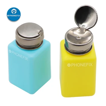 PHONEFIX 180 мл Пластмасова бутилка за течно алкохол Контейнер за заваръчен флюс за Пречистване на въздух помпа за почистване на мобилен телефон Ремонт на дънна платка
