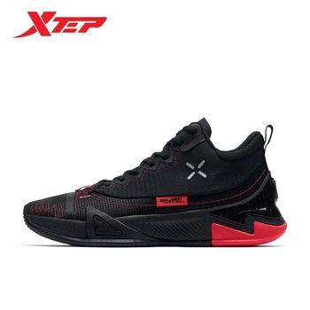 Xtep SHARK1.0 мъжки баскетболни обувки, устойчива на плъзгане, амортизирующая спортни обувки, мъжки обувки баскетболна полета със защита от удари.