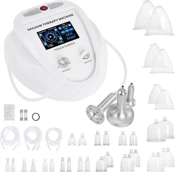 Апарат за вакуум терапия с LCD сензорен екран за стягане на задните части с 30 чаши за уголемяване на гърдите, Масажор за корекция на фигурата, Косметологическое устройство