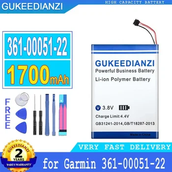 Батерия GUKEEDIANZI за Garmin, батерия с голям капацитет GPS, 3610005122, 361-00051-22, 1700 mah