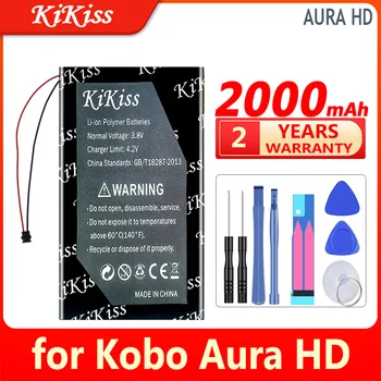 Батерия KiKiss 1400 ма/2000 mah за Кобо Aura HD N204-KBO-B n905B GPS mp3 mp4 speake Електронна Книга мобилен телефон Смарт часовници
