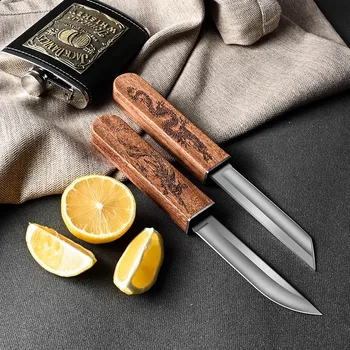 Висококачествен двоен нож seiko Longfeng за домашно многофункционално къмпинг на открито, преносим плодов нож, остър нож висока твърдост M390