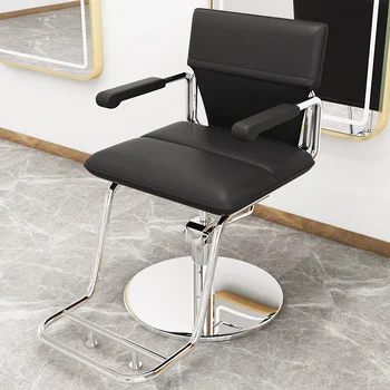 Въртящо коса стол от неръждаема стомана Orange Brow Професионални салони за маникюр, Коса стол Хидравличен столче Мебели Beauty HDH
