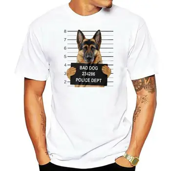 Готина тениска - Снимка-немска овчарка - Подарък за любителите на кучета, най-новият мъжки модни лятна тениска за хипстеров, забавна памучен тениска