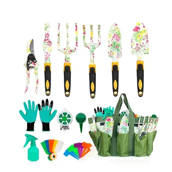 Гребло, лопата, лъжичка, вилица, градинарски ножици, набор от ръчни градински инструменти от неръждаема стомана