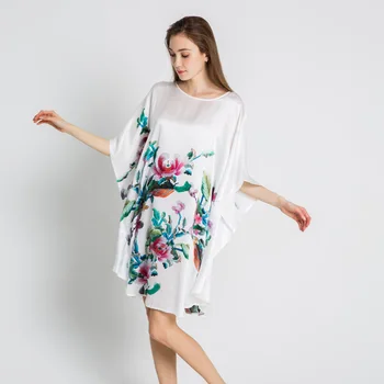 Домашно облекло Hangzhou От копринен креп-сатен Дебелина мм и Голям размер с къс ръкав директен пролетно-лятна нощница