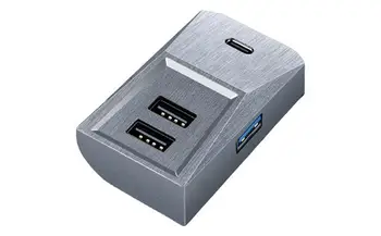 Една жабка USB Hub Зарядно устройство 4-в-1 USB удължителен кабел Преносимо Зарядно Spiliter Upgrade Пренос на Данни Автомобилни Аксесоари