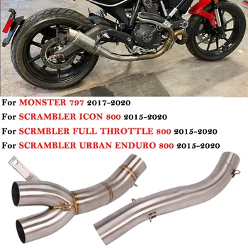 За Ducati Scrambler 800 2015-2020 Monster 797 2017-2020 Мотоциклет Ауспуси Система за Изпускане на Изгорелите Газове Двойна Тръба на Средно Ниво от 51 мм