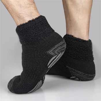 Зимните плюшени чорапи за мъже и жени, изолирана, топли, издръжливи, кадифе, абсорбиращи потта, зимни чорапи със средна дебелина, за секс