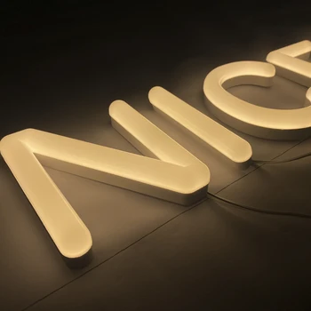 Индивидуални акрилни неонови букви flexible3D LED с топла светлина, с надпис на витрина на магазин за бизнес, лого на магазина на закрито