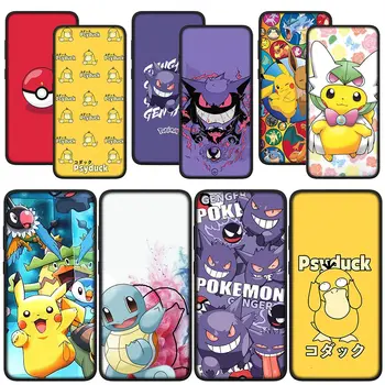 Калъф за телефон Pokemon GO Gengar Pikachu Psyduck за OPPO A17 A15 A16 A12 а a53 A54 A55 A56 магистрала a57 A77 A76 A94 А92 A72 A52 A96 A74 Калъф
