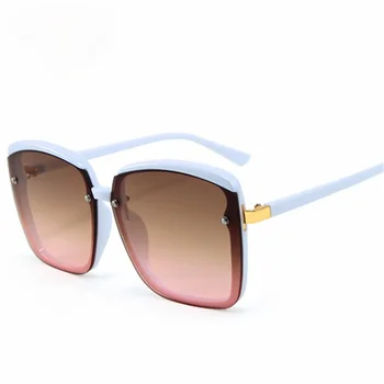 Квадратни слънчеви очила Дамски модни Градиентные нюанси Слънчеви очила Реколта дизайнерски Очила с голяма рамка Дамско огледало UV400