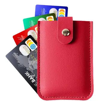 Кожен държач за кредитни карти, кожен държач за визитки и Многопластова торбичка за картички, Преносим ултра-тънък портфейл за монети за мъже и жени.