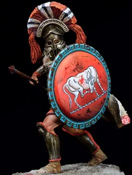 Комплекти за монтаж на фигури от смола в мащаб 1/24, хоби древния спартанского воин, миниатюрните в разглобено формата и неокрашенная, безплатна доставка