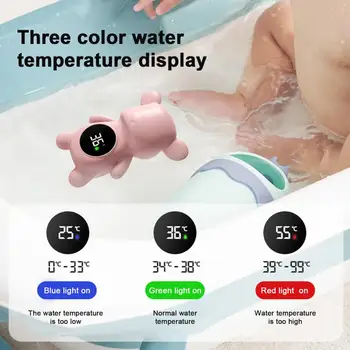 Креативен ярък цветен детски термометър за вода, вградени батерии, термометър за вода в детска ванночке, който показва температурата на водата