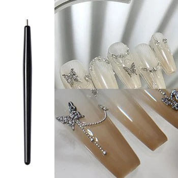 Магнитна писалка за нокти, стоманена химикалка писалка за маркиране на нокти, Аксесоари за декориране на нокти, Инструменти за нокти-арт, гурме рисувани нокти