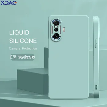 Мек Вътрешен Флокированный Калъф за Xiaomi Redmi K40 Gaming K40Gaming K40G Pro Plus K40S Original Candy Liquid Silicone Fundas