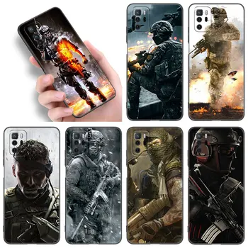 Модерен Калъф За мобилен телефон Warrior Soldier За Xiaomi Redmi Note 7 8 9 10 Lite 11 11E 11T 12 Pro 11S 4G 10T 5G 8T 9S 10S Мек Черен Калъф