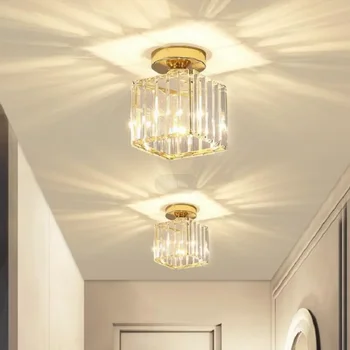 Модерни led таван с осветителни тела, осветление на хола, коридор, Предна веранда, Декорация на дома, Тавана лампа, стъклена минималистичен лампа