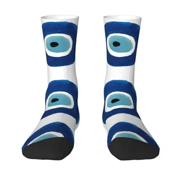 Модни Чорапи с акварельной рисувани Evil Eye Aleksandra, Мъжки и дамски Чорапи с 3D принтом Аншоа, Талисман за късмет, Спортни Баскетболни чорапи