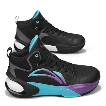 Мъжки баскетболни обувки, маратонки дантела, мъжки баскетболни обувки в стил ретро, дишащи модни маратонки за ходене