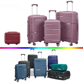 Нов багажа от полипропилен 14 инча 20 инча, 24 инча, 28 инча, 4 комплекта от теми, куфар, чанта, количка, пътен куфар от полипропилен