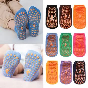Нови памучни мини чорапи за деца и възрастни Чорапи за батут Удобно облекло Нескользящие Спортни Чорапи за Йога Масаж на краката