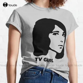 Новото момиче с телевизия -Момичето на мечтите, класическа тениска, памучен тениска, риза за воспитательниц детска градина, индивидуален подарък за тийнейджъри, унисекс по поръчка