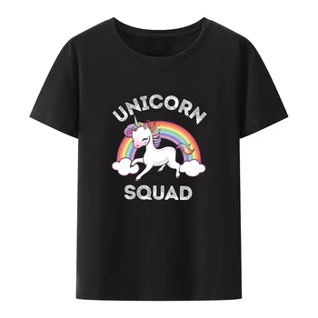 Памучни тениски Unicorns Squad, Дамски Лятна тениска С Носталгия Естетически Модел, Кошулки, Уникална Реколта Дрехи Otaku Y2k