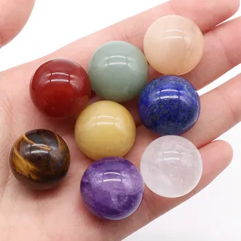 Подаръчен комплект от 8ШТ каменни сферични топки за терапия за балансиране на Чакрите, Исцеляющих бижута от скъпоценни камъни 20 мм