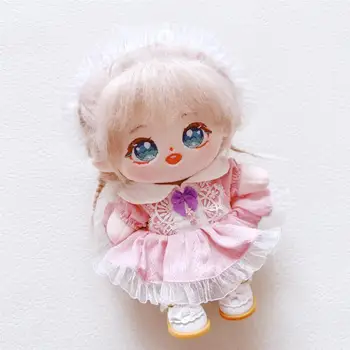 Симпатична от 20-см Корея кукла-идол, Плюшен играчки, дрехи, Мека рокля с животни, Обувки принцеса, Дрехи за кукли, Детски играчки, Подаръци, Кукли