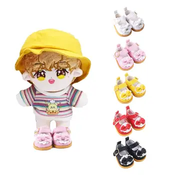 Стоп-моушън кожени обувки 5,5 СМ за 20-сантиметровой памучна кукли Kpop Star са с мини-лък Ежедневни обувки и Аксесоари за кукли със собствените си ръце Подаръци за деца