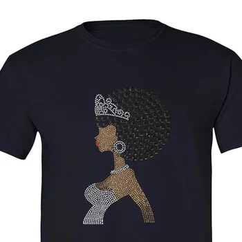 Уникална мъжка тениска с пайети Afro Queen svg Crown Custom Crewneck Jamaica Lady Африка разпечатки за мъже
