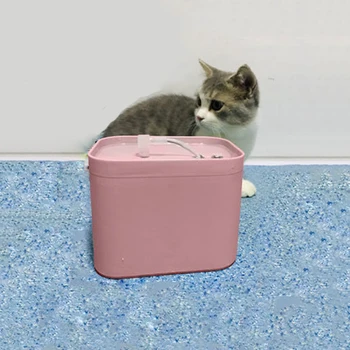 Фонтан за вода за домашни любимци, Интелигентен Безшумен Опаковка за пиене котки USB Автоматично устройство за защита от сухо горене, Пиенето за кучета, Регулируем пиенето на вода