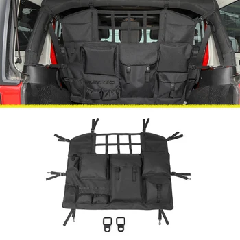 Чанта За Съхранение на Задния Багажник Мрежест Органайзер за Почистване на Jeep Wrangler JK JL Gladiator JT 2007-2023 Автомобилни Аксесоари, Черен